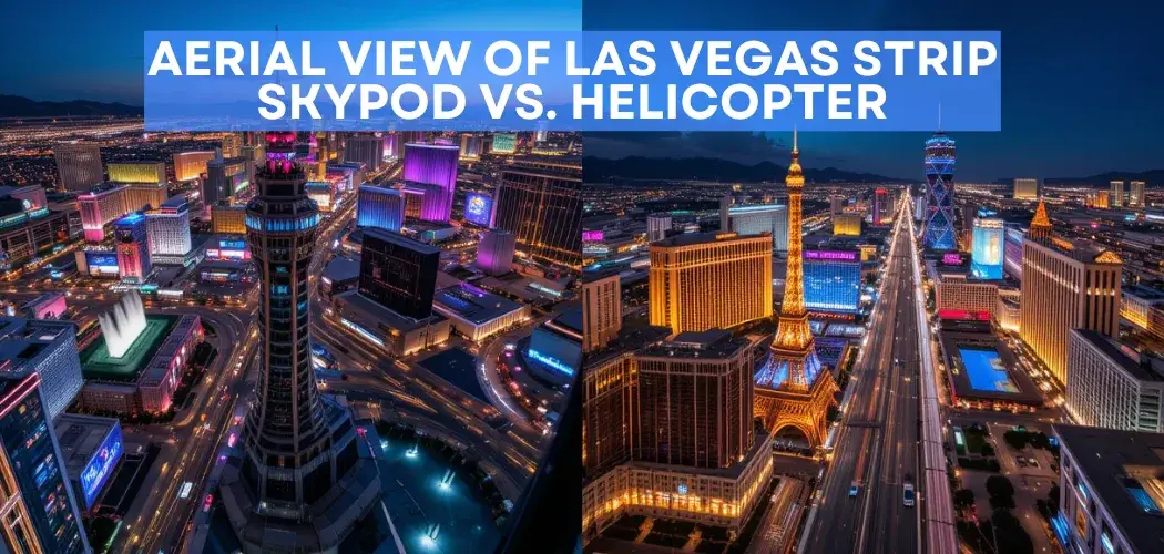 aerial view of las vegas strip